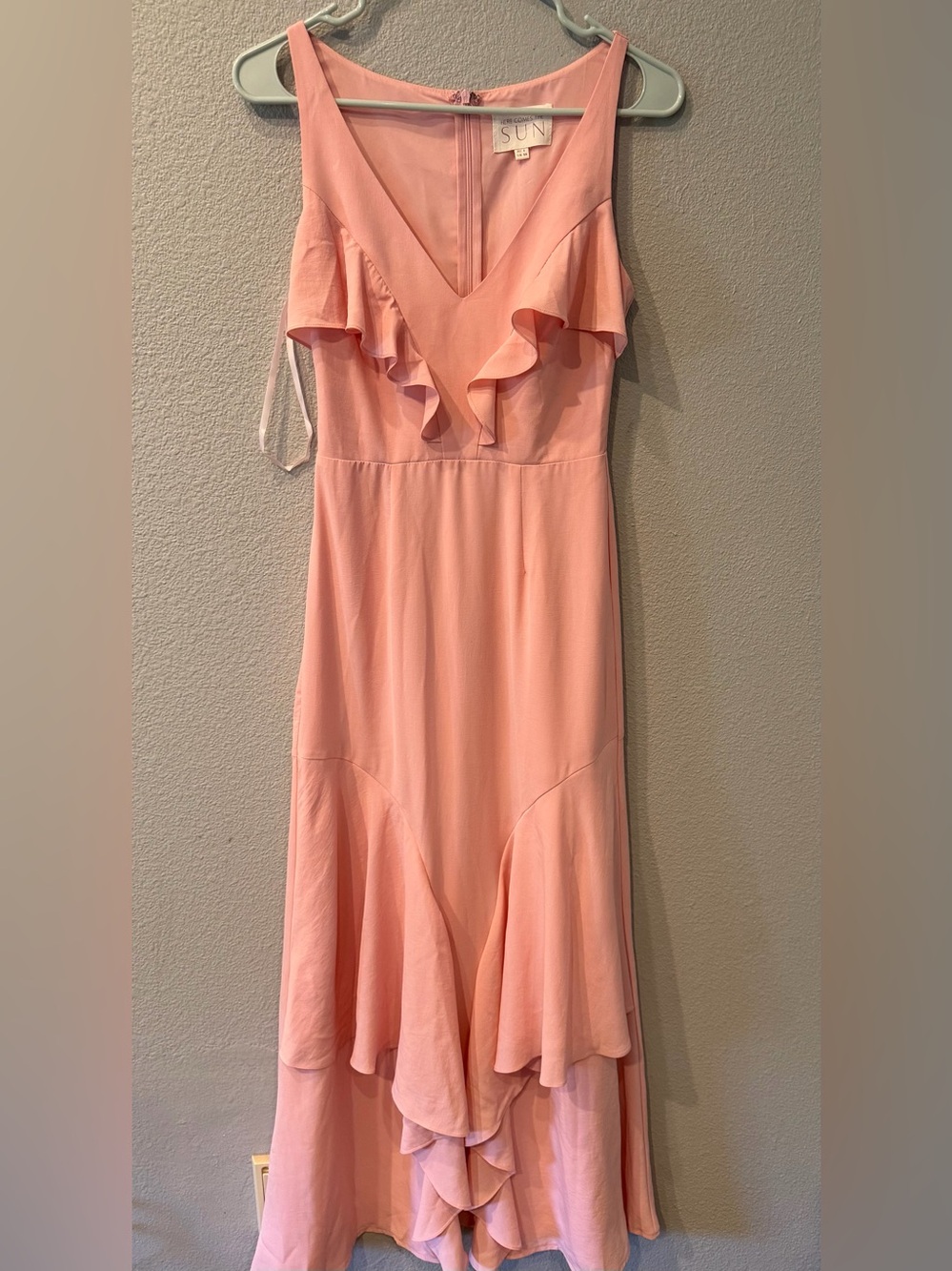 Sleeveless Light Pink Maxi Dress with Clean Seams, worn one time